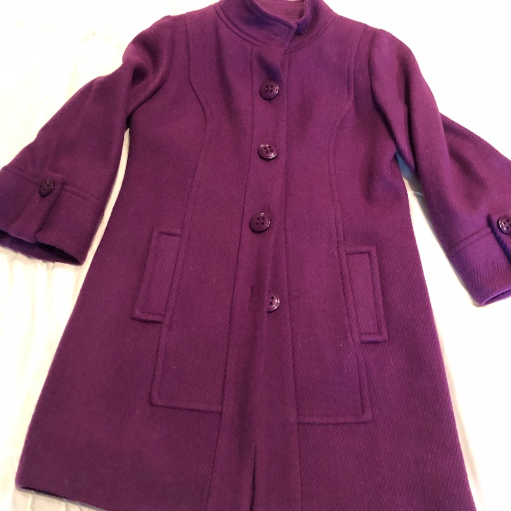 Ladies plum color wool coat